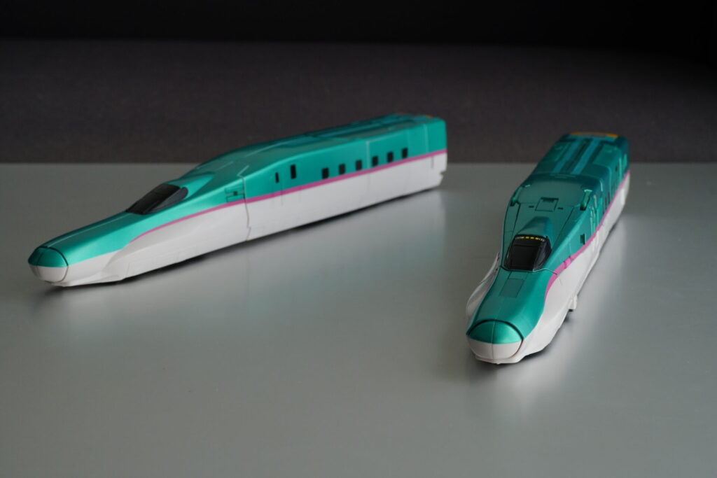 超合金魂 新幹線変形ロボ シンカリオン E5はやぶさ 新幹線モード 2両セット 正面